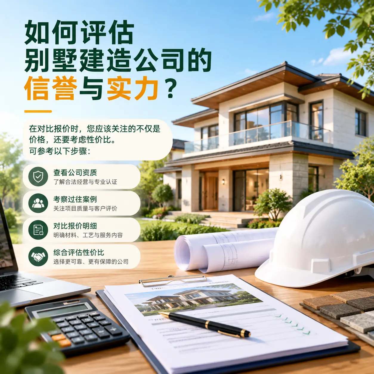 如何评估 威宁 别墅建造公司的信誉与实力？