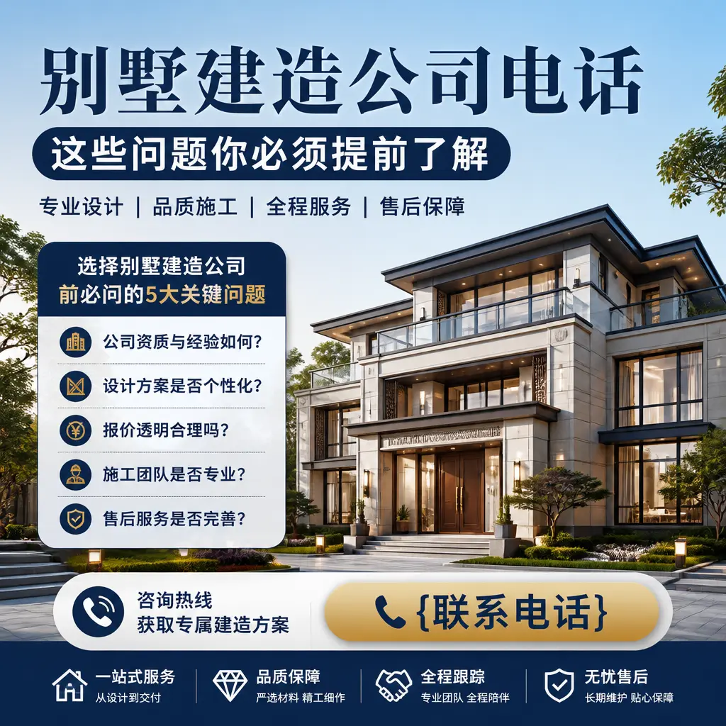 威宁别墅建造公司电话,这些问题你必须提前了解
